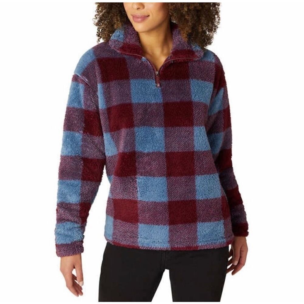 Eddie Bauer Plaid Fleece Women’s Pullover Sweater - Picture 3 of 3